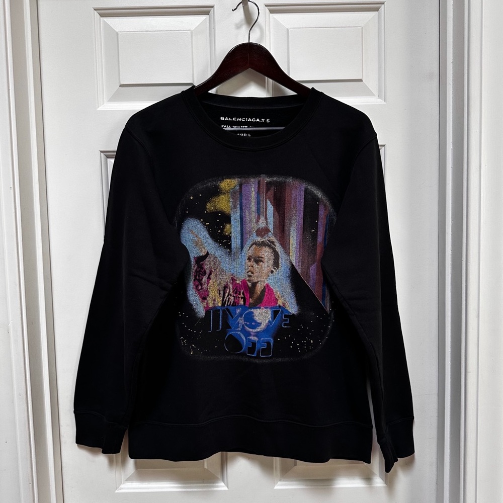 Balenciaga Egyptofunk Glitter Girl Crewneck